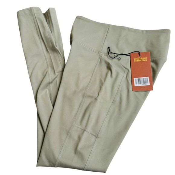 Girlfriend Collective compressive legging sz small olive green full leg pockets - Picture 1 of 12